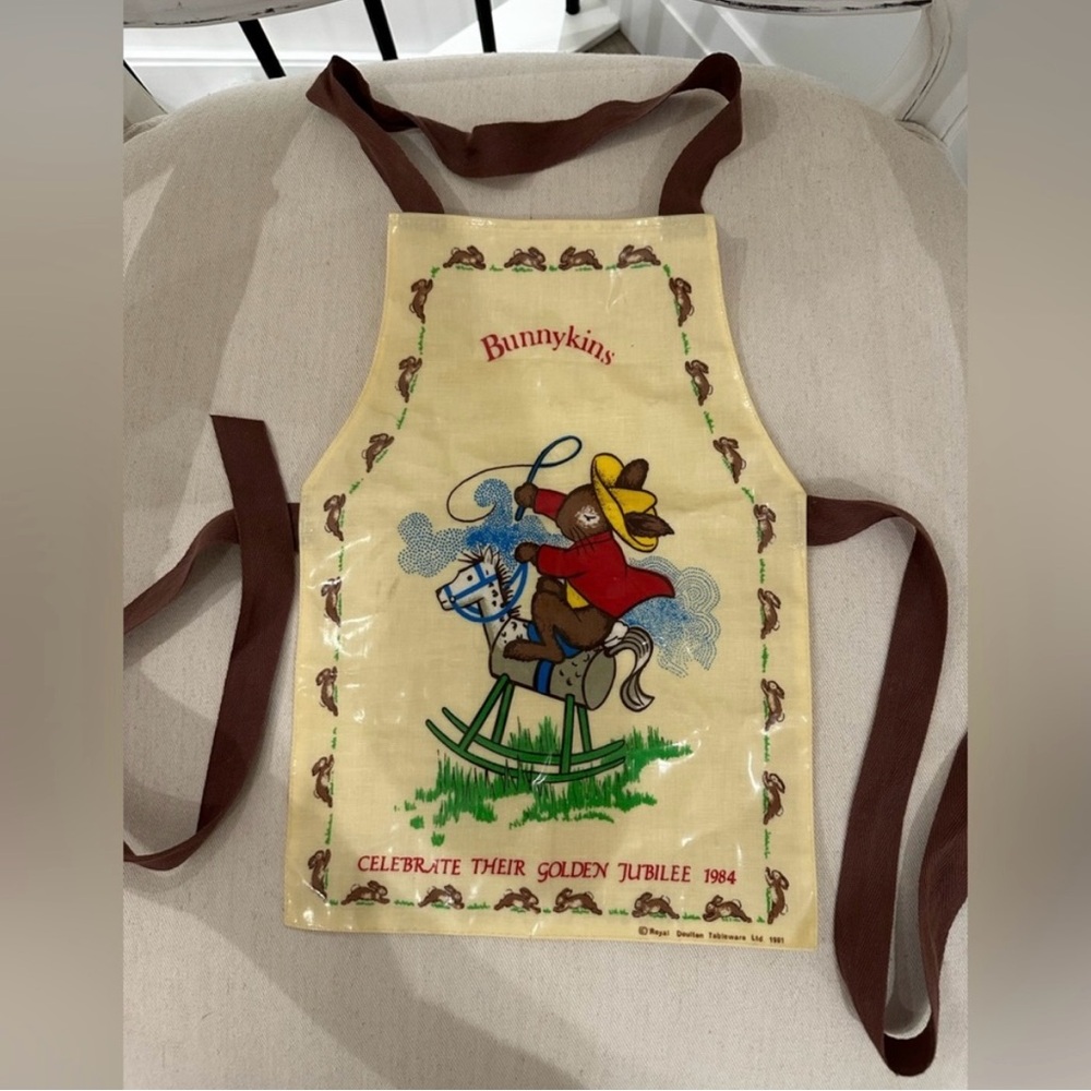 Vintage Baby 1984 Bunnykins Bib RARE Golden Jubilee Made in the UK